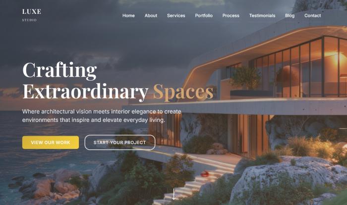 现代建筑与室内设计公司网站模板